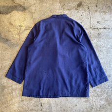 画像2: BLUE COLOR DOUBLE POCKET DESIGN TAILORED JACKET / Ladies L (2)