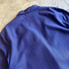 画像10: BLUE COLOR DOUBLE POCKET DESIGN TAILORED JACKET / Ladies L (10)