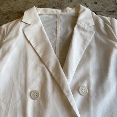 画像4: WHITE COLOR DOUBLE DESIGN LIGHT JACKET / Ladies M (4)