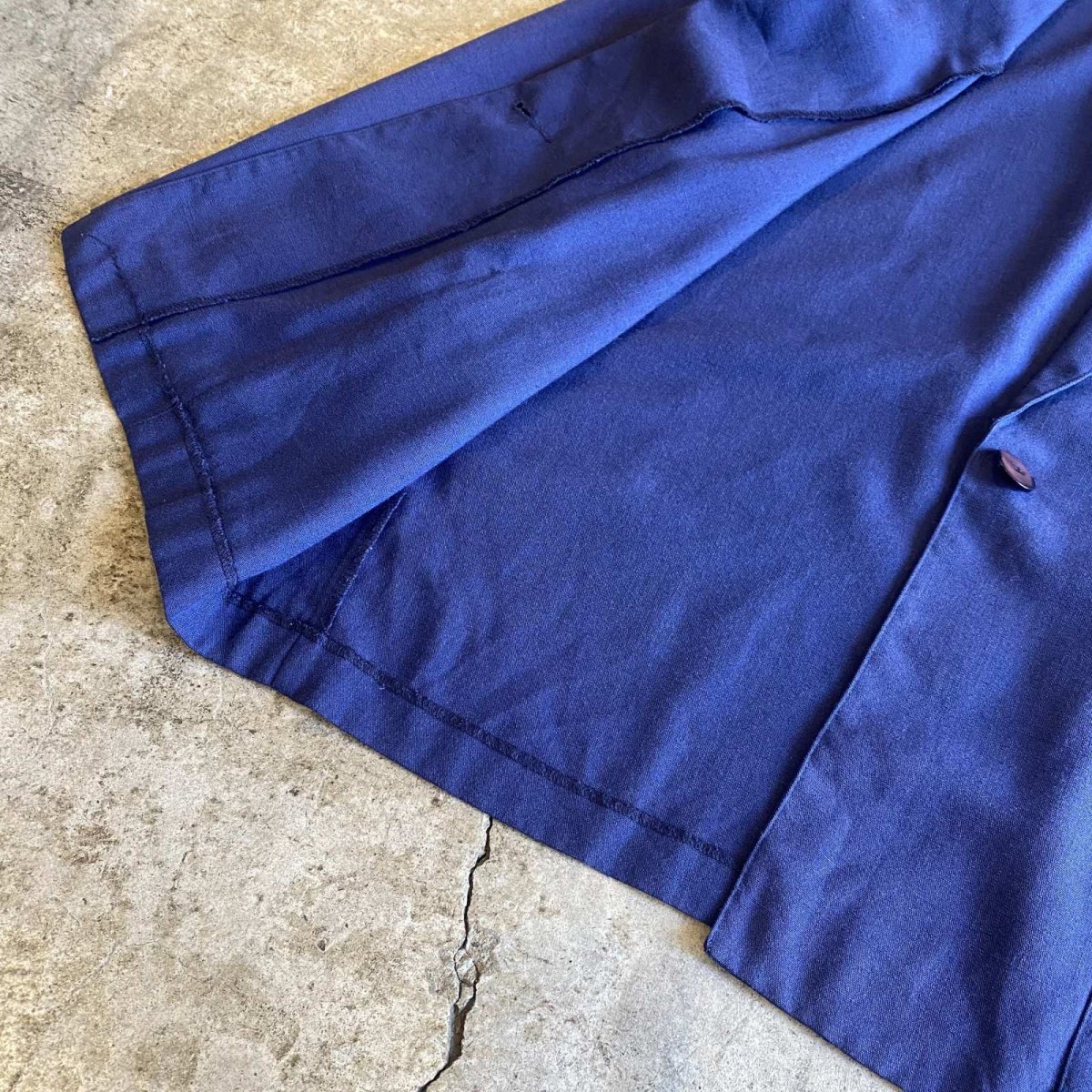画像7: BLUE COLOR DOUBLE POCKET DESIGN TAILORED JACKET / Ladies L (7)
