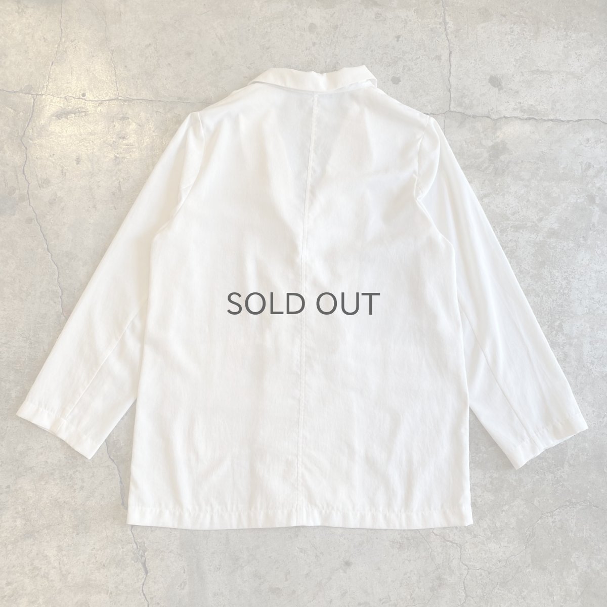 画像2: WHITE COLOR DOUBLE DESIGN LIGHT JACKET / Ladies M (2)