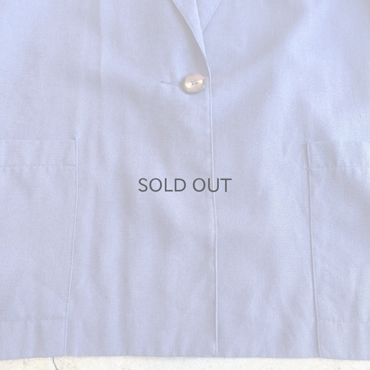 画像5: BLUE COLOR DOUBLE POCKET DESIGN TAILORED JACKET / Ladies L (5)