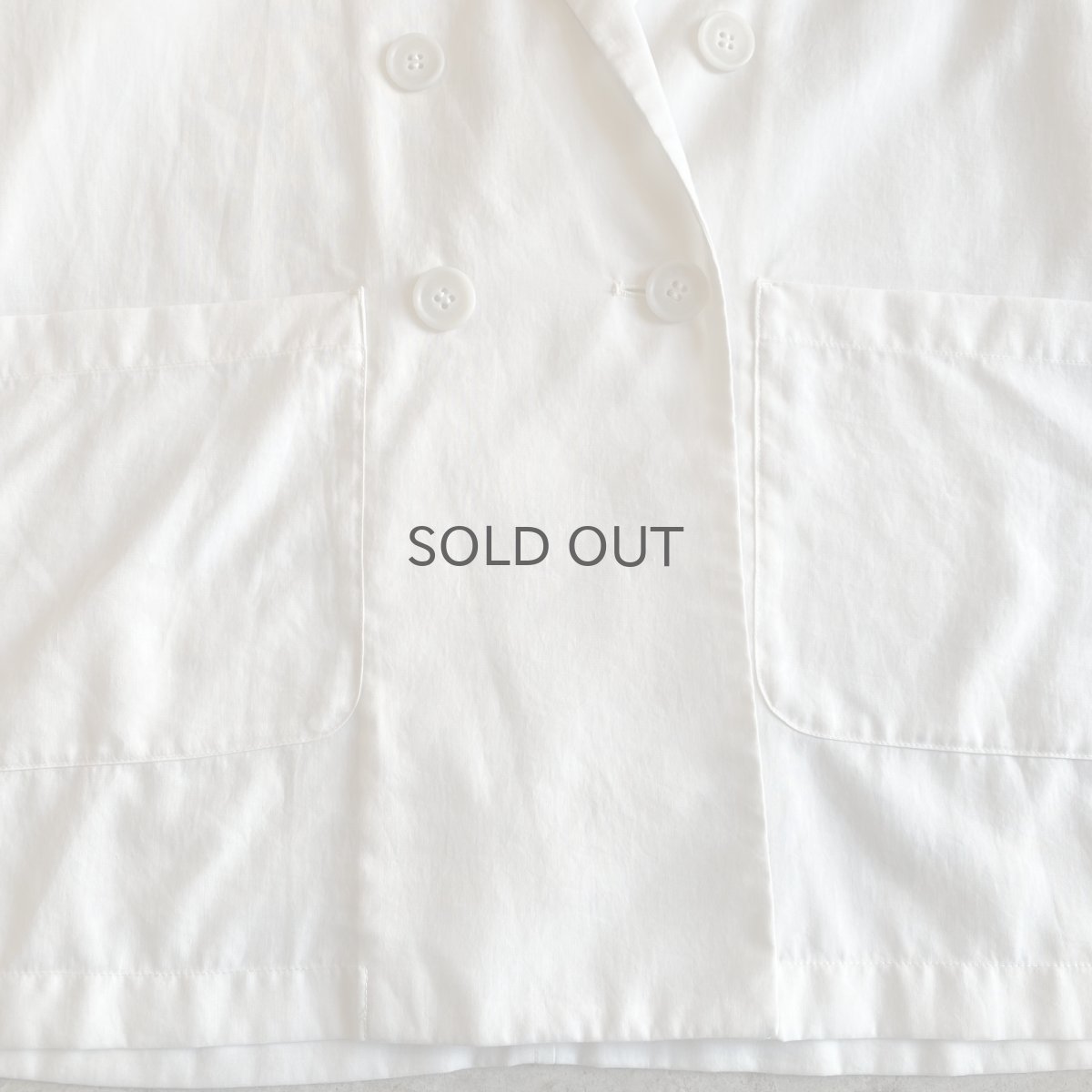 画像5: WHITE COLOR DOUBLE DESIGN LIGHT JACKET / Ladies M (5)