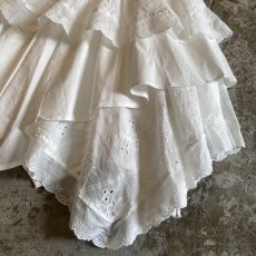 画像4: 2WAY COTTON LACE LAYERED DESIGN TIERED SKIRT / W24~W33 (4)