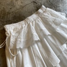 画像3: 2WAY COTTON LACE LAYERED DESIGN TIERED SKIRT / W24~W33 (3)