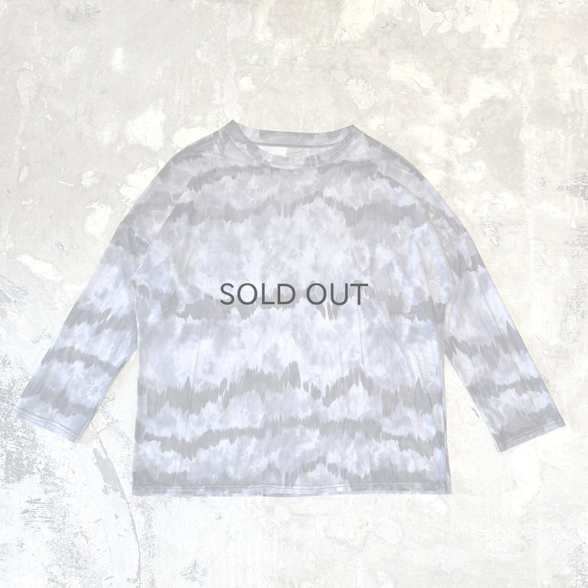 画像1: ALL OVER PATTERN SHEER L/S TOPS / Mens L (1)