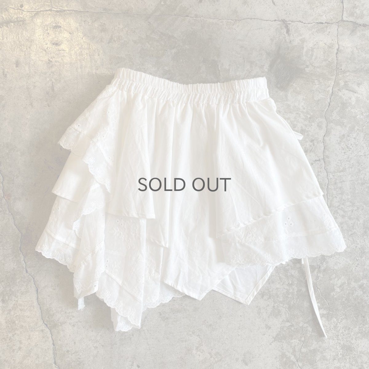 画像2: 2WAY COTTON LACE LAYERED DESIGN TIERED SKIRT / W24~W33 (2)