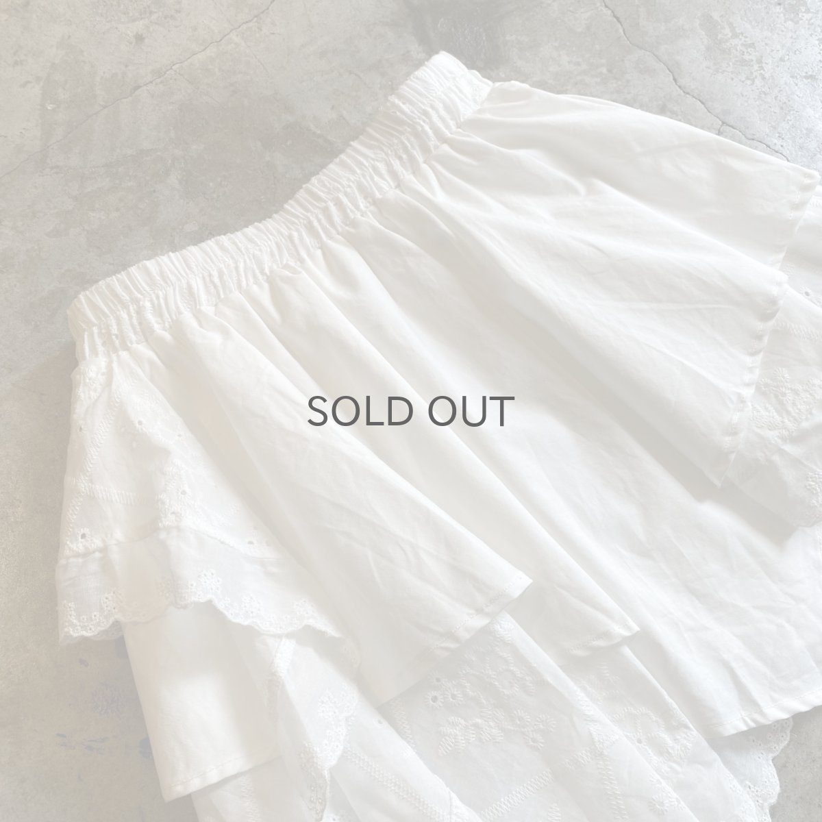 画像9: 2WAY COTTON LACE LAYERED DESIGN TIERED SKIRT / W24~W33 (9)