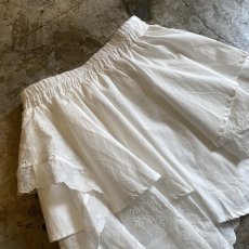 画像9: 2WAY COTTON LACE LAYERED DESIGN TIERED SKIRT / W24~W33 (9)