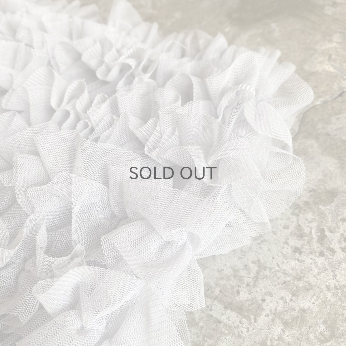 画像6: LIGHT GRAY COLOR TULLE TIERED FRILL DESIGN TOPS / FREE (6)