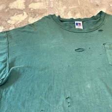 画像3: 【RUSSEL】CRUSH DAMAGE POCKET S/S TEE / Mens XXL / MADE IN USA (3)