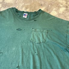 画像4: 【RUSSEL】CRUSH DAMAGE POCKET S/S TEE / Mens XXL / MADE IN USA (4)