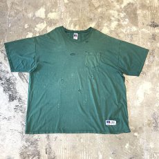 画像1: 【RUSSEL】CRUSH DAMAGE POCKET S/S TEE / Mens XXL / MADE IN USA (1)