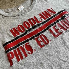 画像8: 80's【CHAMPION】FRONT LOGO×LINE RUBBER TRANSFER DESIGN S/S TEE / Ladies M(L) / MADE IN USA (8)