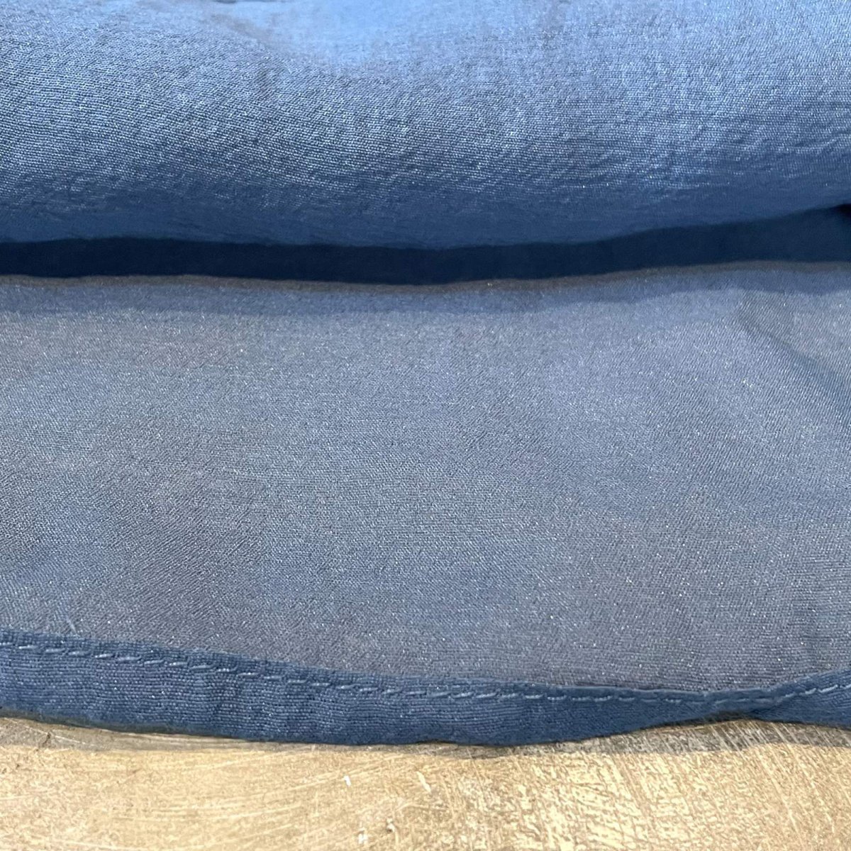 画像8: BLUE COLOR SIDE SLIT SHEER L/S SHIRT / Mens L (8)