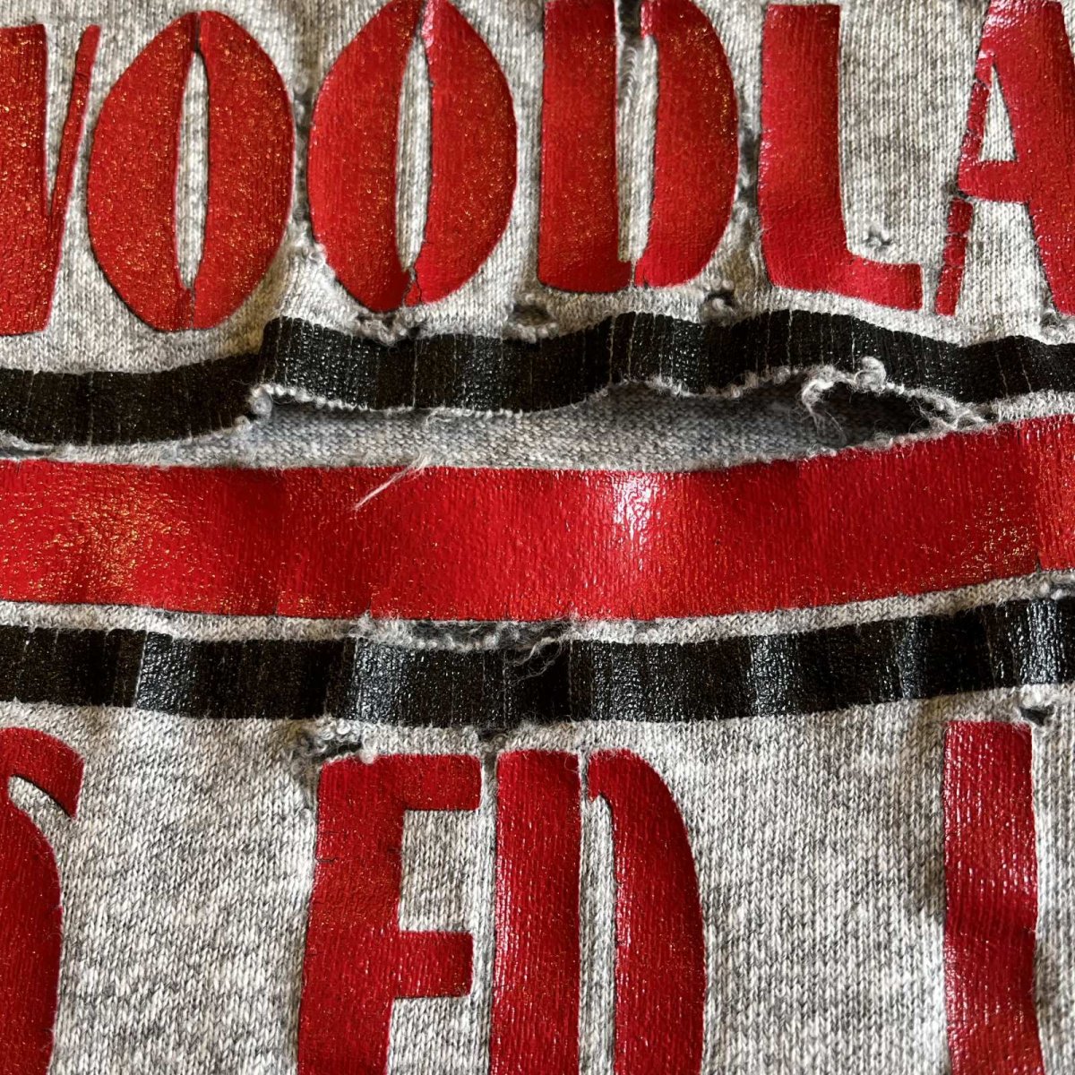 画像10: 80's【CHAMPION】FRONT LOGO×LINE RUBBER TRANSFER DESIGN S/S TEE / Ladies M(L) / MADE IN USA (10)