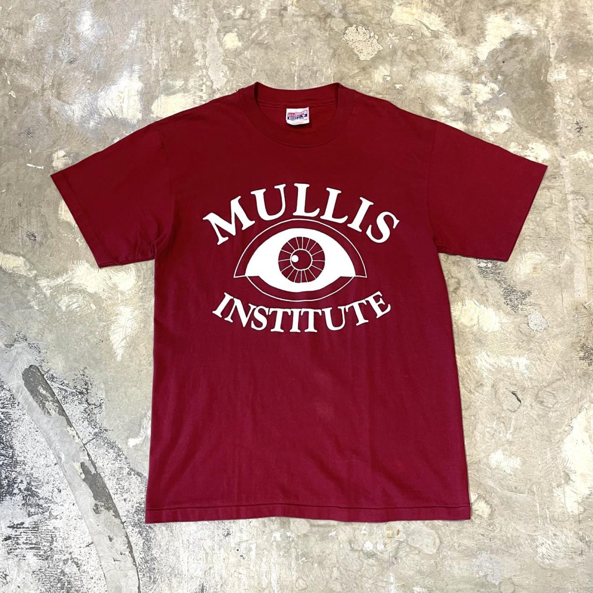 画像1: 90's "MULLIS INSTITUTE" EYE PRINTED S/S TEE / Mens M(L) (1)