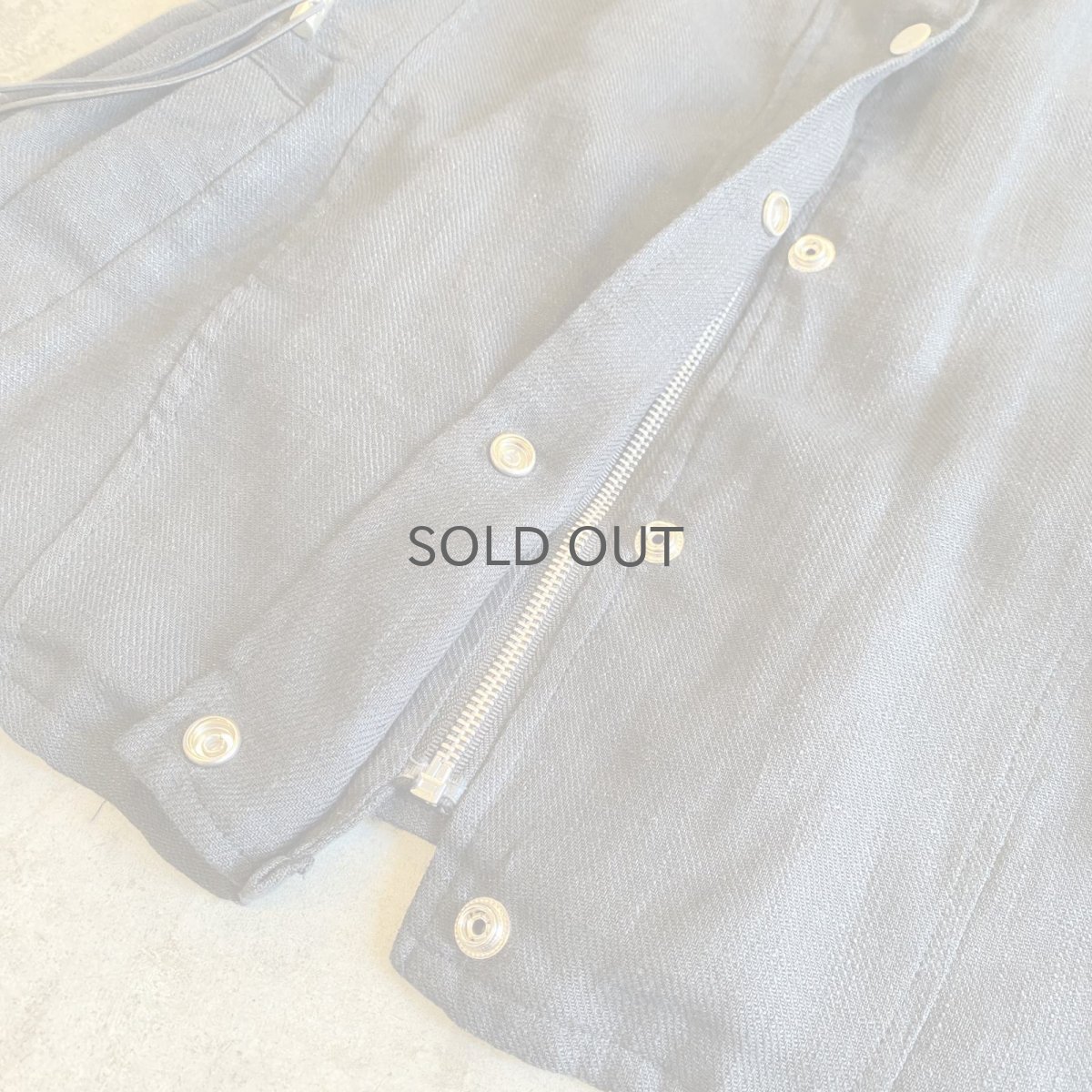 画像8: WAIST DESIGN DRAW CORD SNAP BUTTON ZIP UP VEST / Ladies L (8)