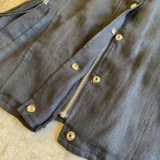 画像8: WAIST DESIGN DRAW CORD SNAP BUTTON ZIP UP VEST / Ladies L (8)
