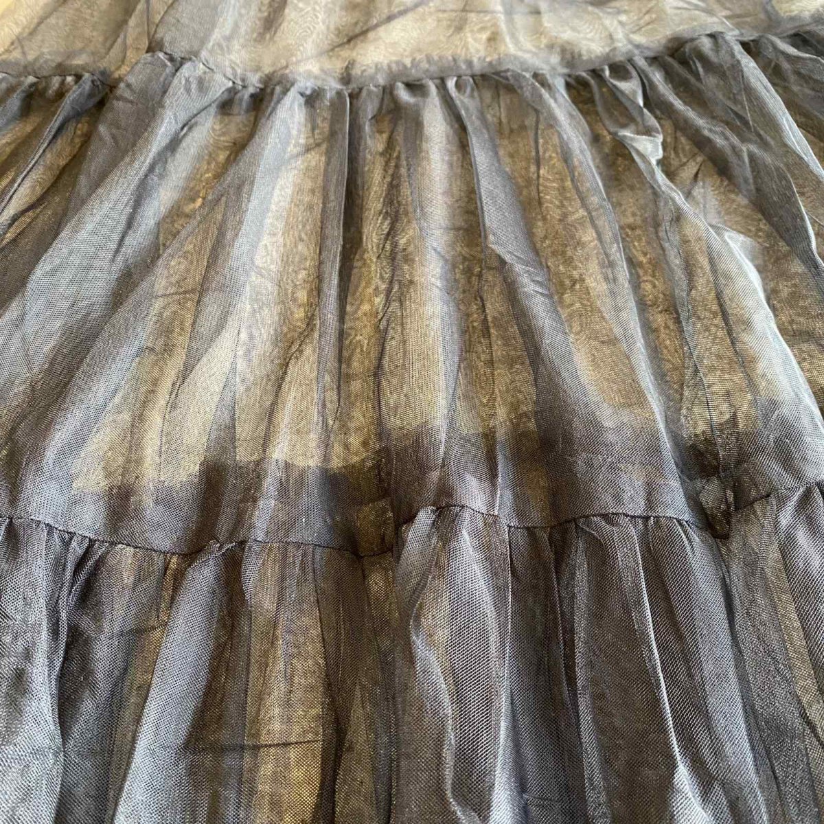 画像9: TIERED DESIGN SHEER TULLE LONG SKIRT / W24~W35 (9)