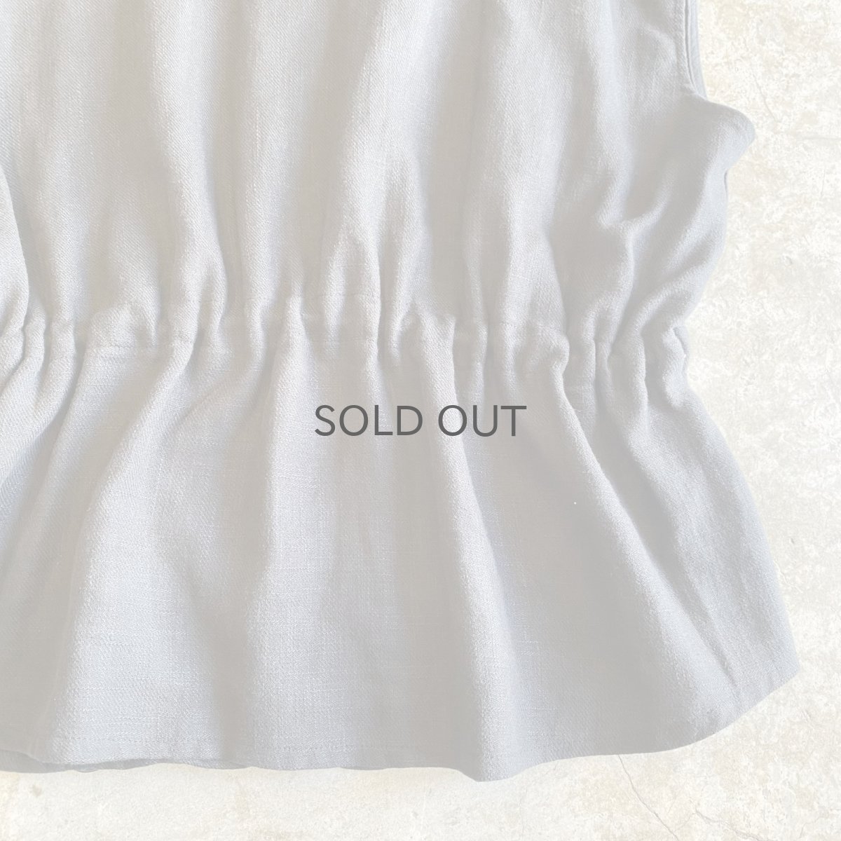 画像10: WAIST DESIGN DRAW CORD SNAP BUTTON ZIP UP VEST / Ladies L (10)