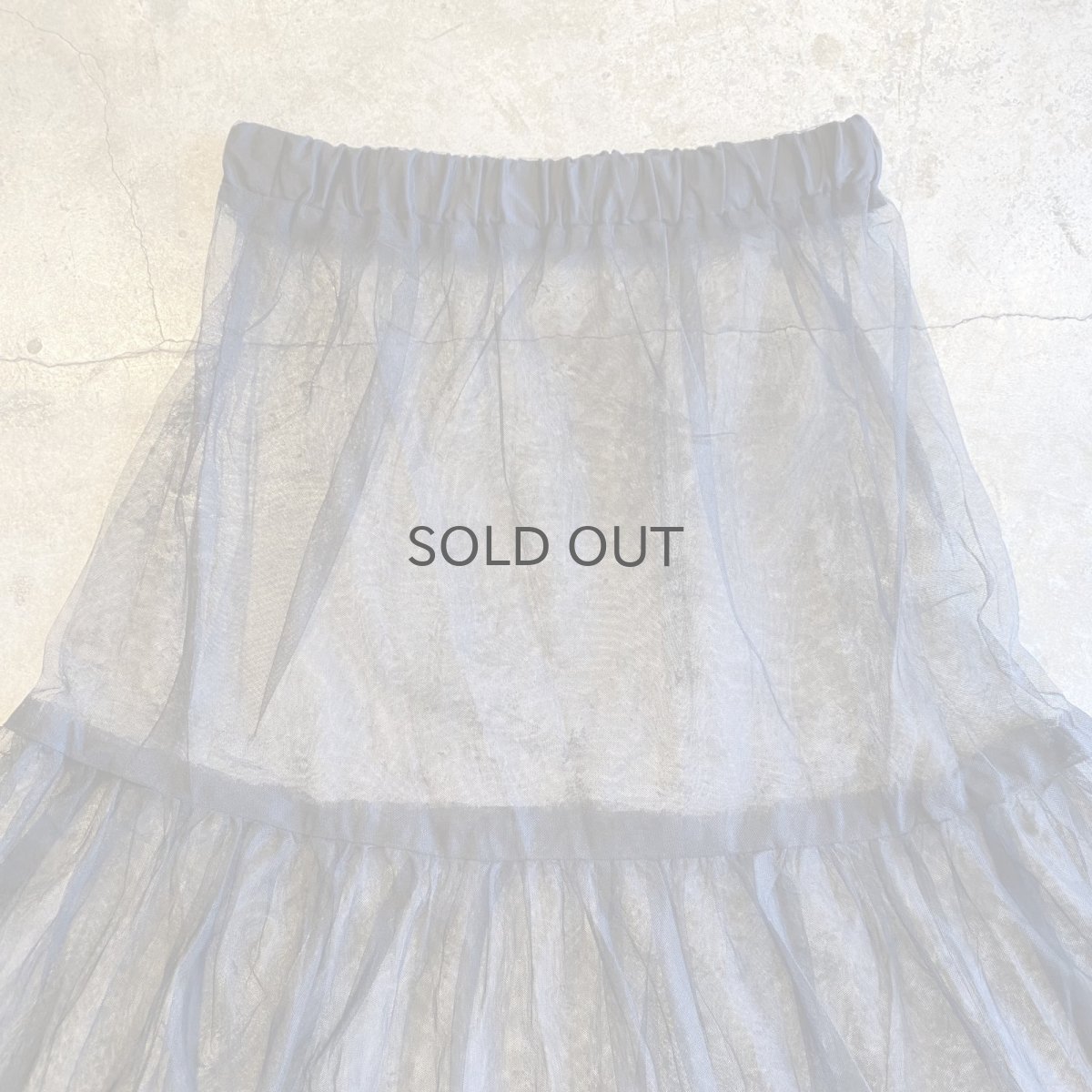 画像5: TIERED DESIGN SHEER TULLE LONG SKIRT / W24~W35 (5)