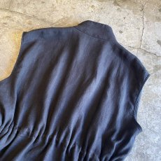 画像11: WAIST DESIGN DRAW CORD SNAP BUTTON ZIP UP VEST / Ladies L (11)