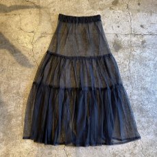 画像1: TIERED DESIGN SHEER TULLE LONG SKIRT / W24~W35 (1)