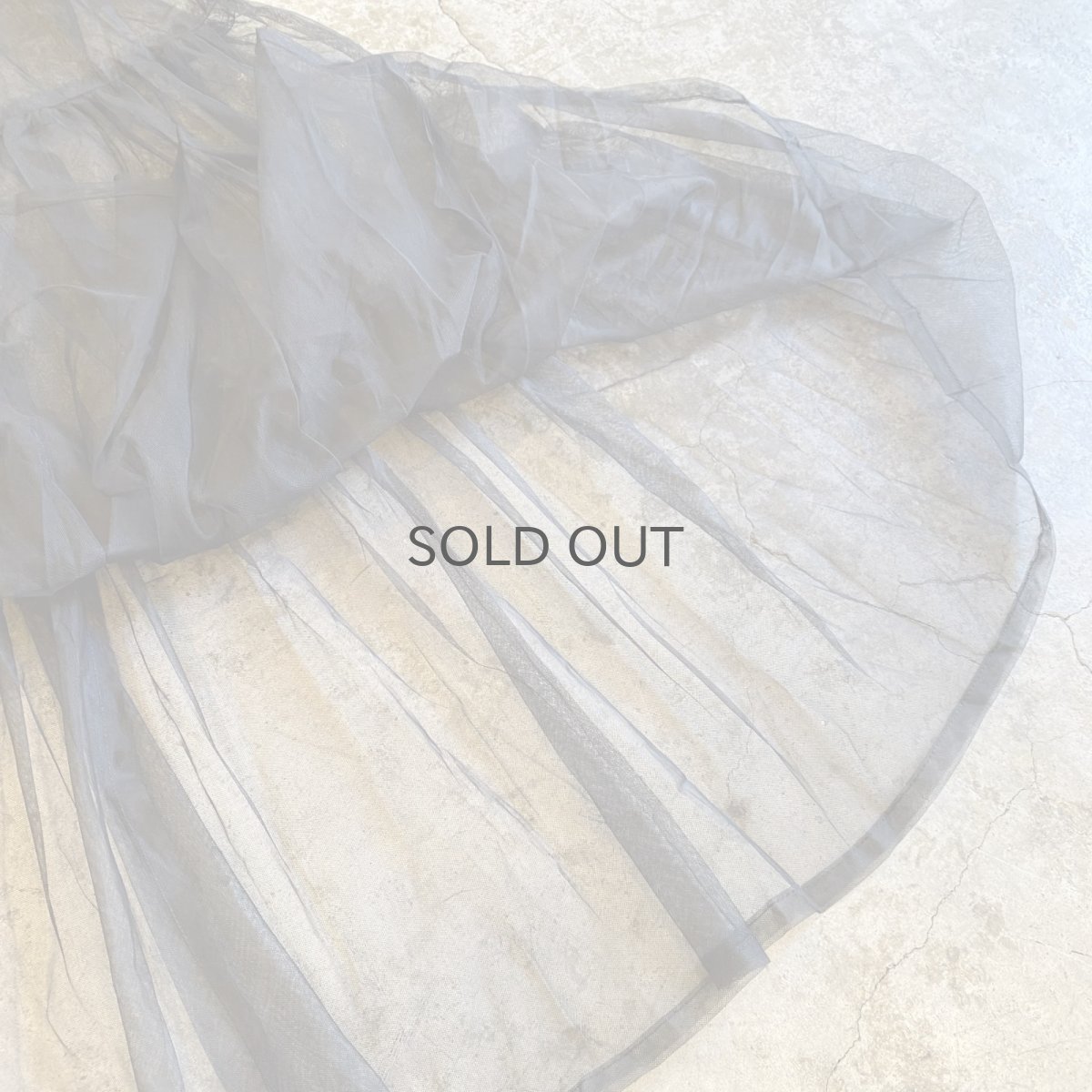 画像7: TIERED DESIGN SHEER TULLE LONG SKIRT / W24~W35 (7)