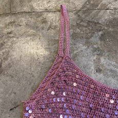画像7: PINK SPANGLE DESIGN CHOCHET CAMISOLE / Ladies M (7)