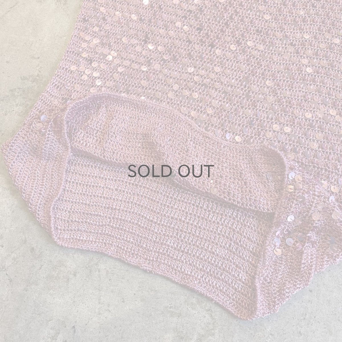 画像6: PINK SPANGLE DESIGN CHOCHET CAMISOLE / Ladies M (6)