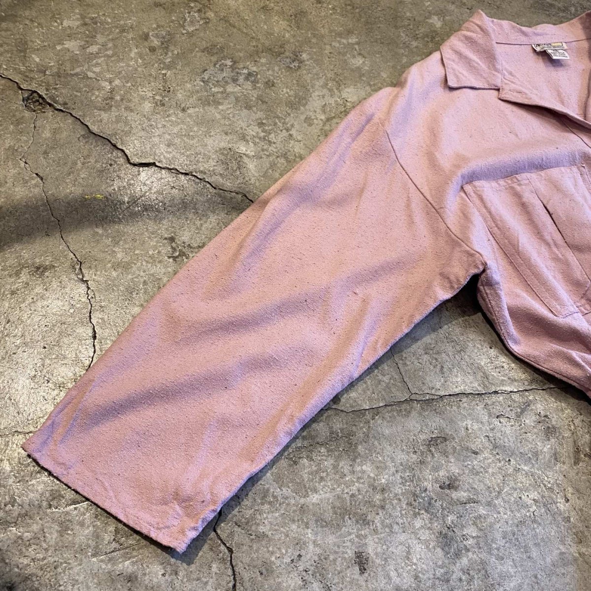 画像7: PINK COLOR DESIGN SILK JUMPSUIT /  Ladies XS (7)