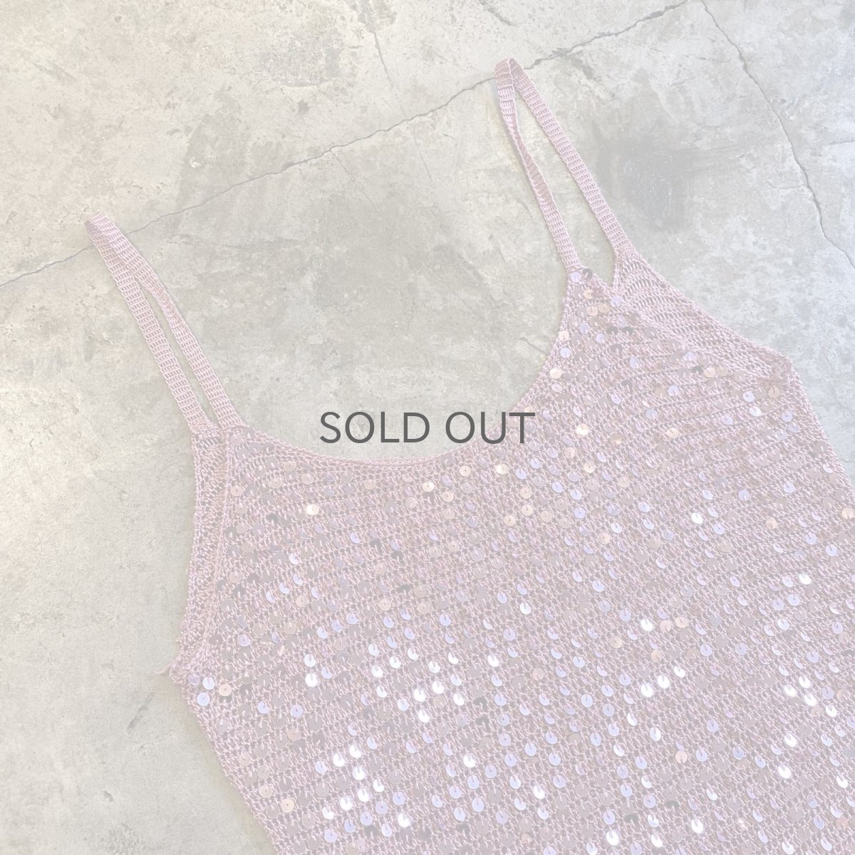 画像3: PINK SPANGLE DESIGN CHOCHET CAMISOLE / Ladies M (3)