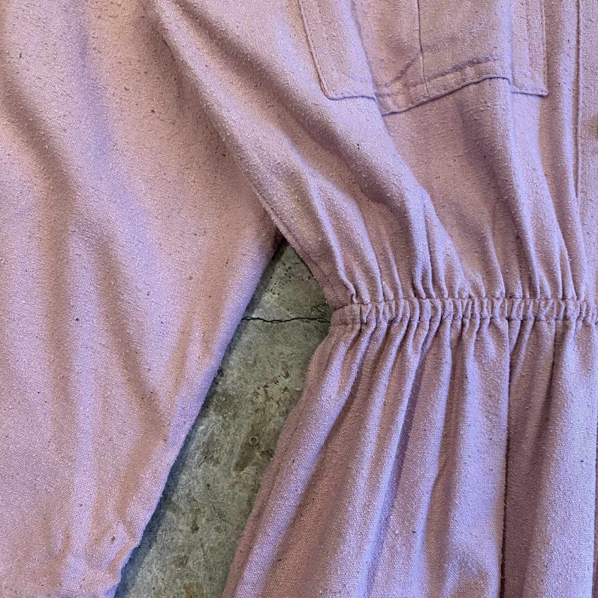 画像5: PINK COLOR DESIGN SILK JUMPSUIT /  Ladies XS (5)