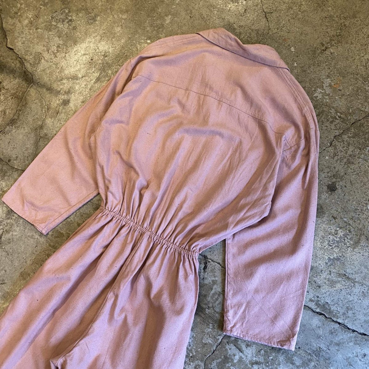 画像10: PINK COLOR DESIGN SILK JUMPSUIT /  Ladies XS (10)