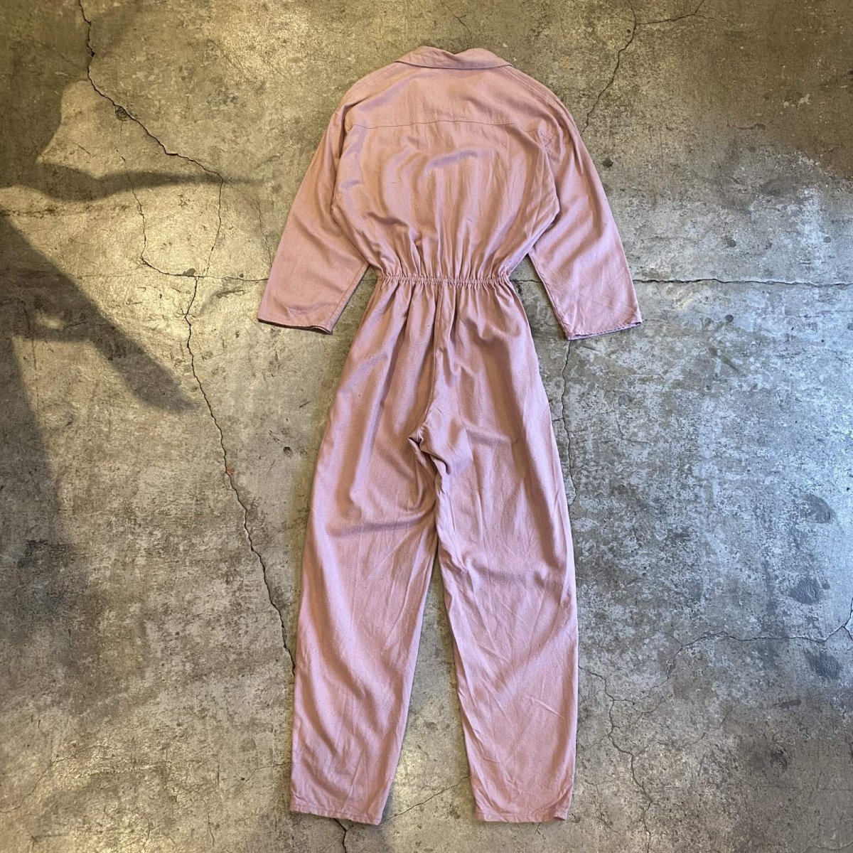 画像2: PINK COLOR DESIGN SILK JUMPSUIT /  Ladies XS (2)