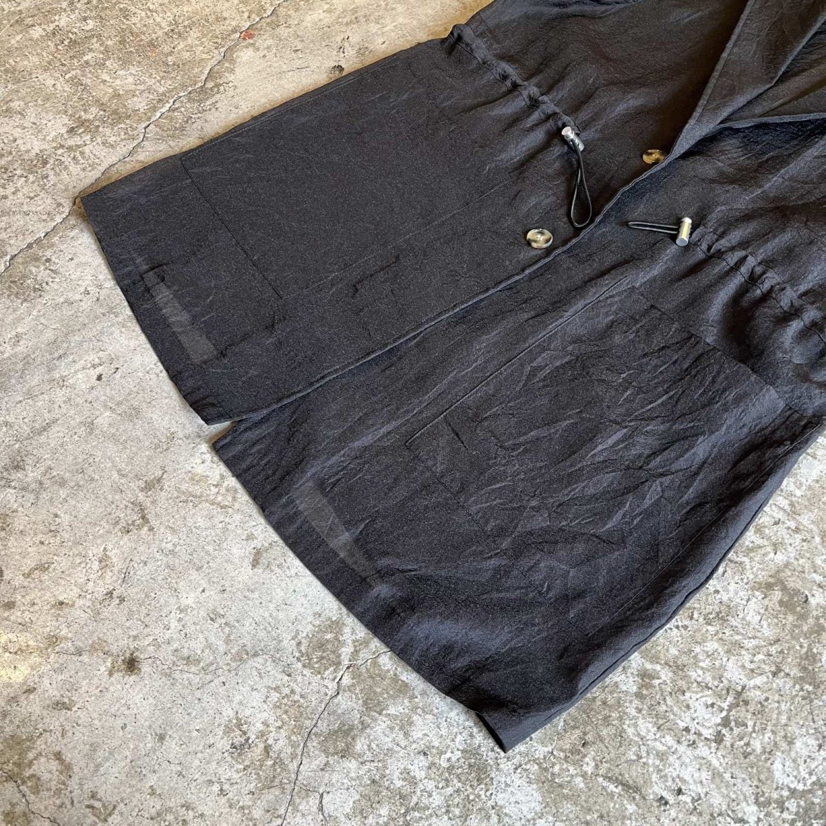 画像4: WAIST DRAW CORD DESIGN SHEER VEST / Ladies L (4)