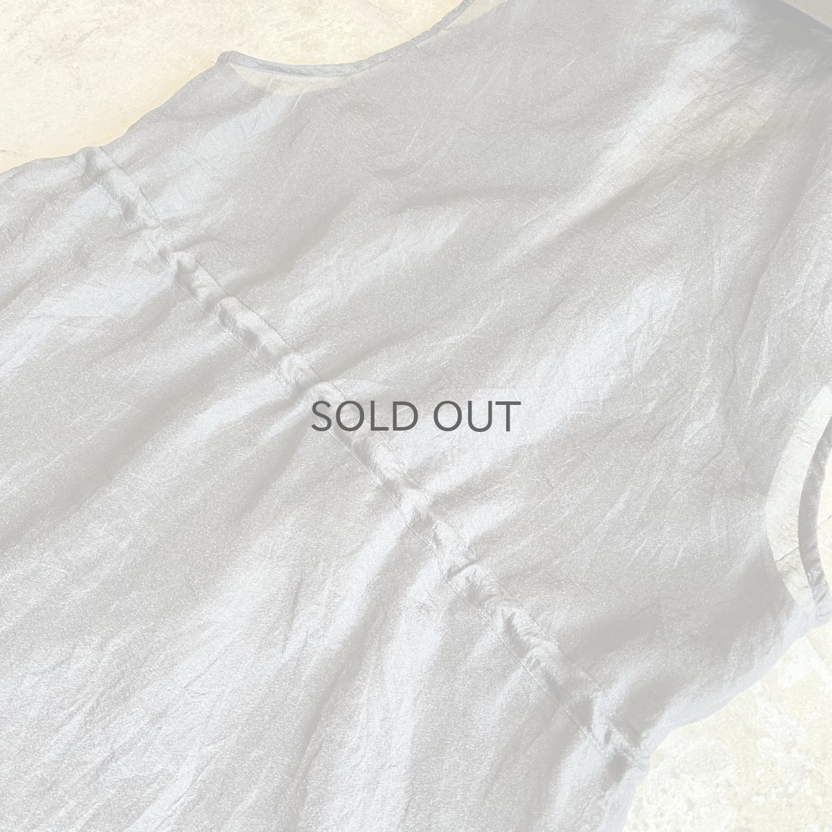 画像11: WAIST DRAW CORD DESIGN SHEER VEST / Ladies L (11)