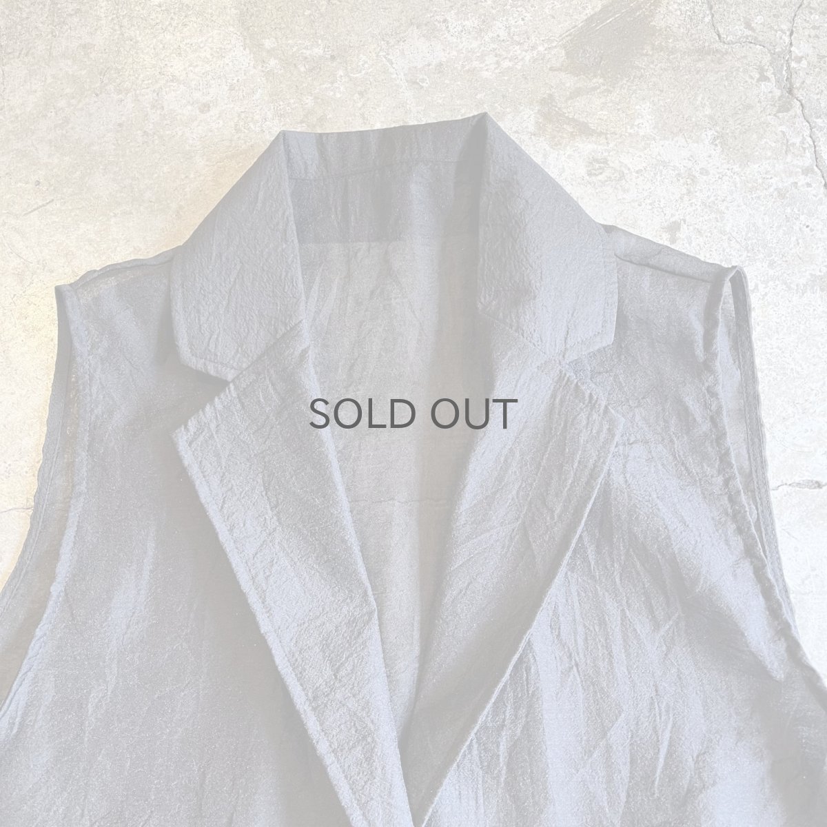 画像6: WAIST DRAW CORD DESIGN SHEER VEST / Ladies L (6)