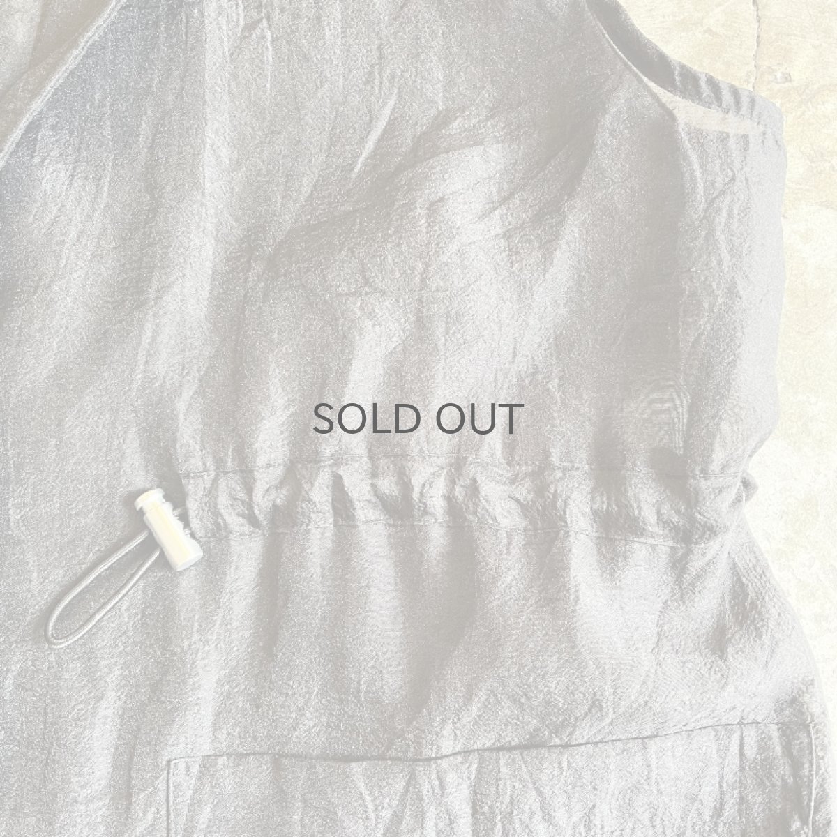 画像10: WAIST DRAW CORD DESIGN SHEER VEST / Ladies L (10)