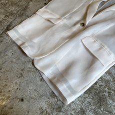画像4: IVORY COLOR 1 BUTTON DESIGN SHEER TAILORED JACKET / Ladies M (4)