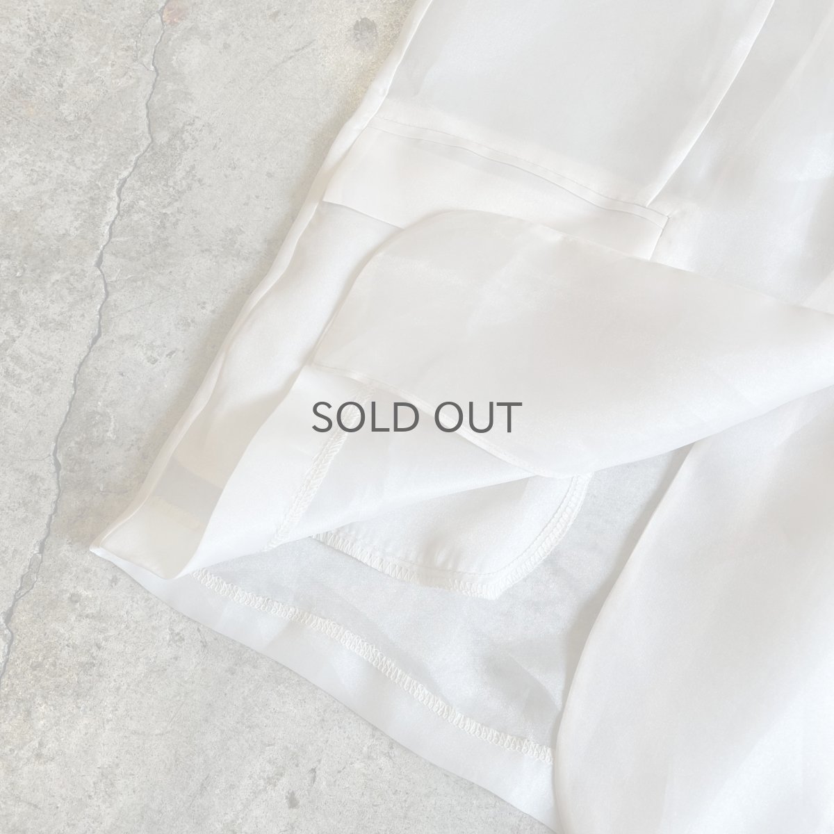 画像5: IVORY COLOR 1 BUTTON DESIGN SHEER TAILORED JACKET / Ladies M (5)