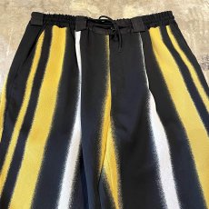 画像10: MULTI STRIPE PATTERN WIDE SILHOUETTE PANTS / W31~ (10)