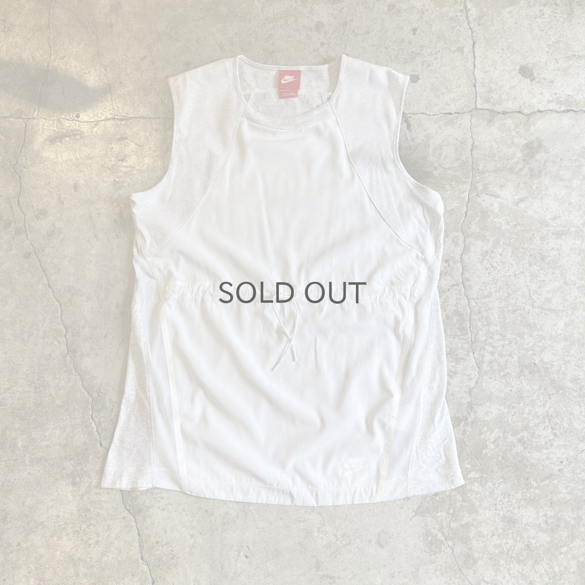 画像3: 【NIKE】SIDE MESH LINE FRONT GATHER DESIGN N/S TOPS / Ladies M(S) (3)