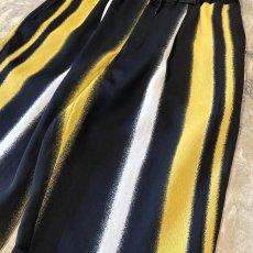 画像4: MULTI STRIPE PATTERN WIDE SILHOUETTE PANTS / W31~ (4)