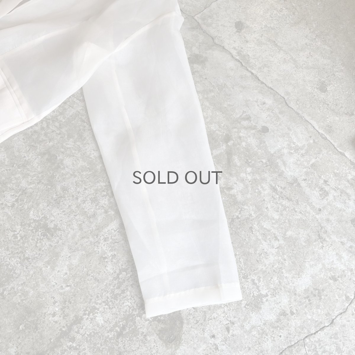 画像8: IVORY COLOR 1 BUTTON DESIGN SHEER TAILORED JACKET / Ladies M (8)