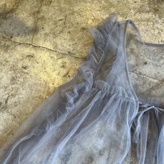 画像9: GREY COLOR POINT FRILL DESIGN TULLE VEST / Ladies M (9)