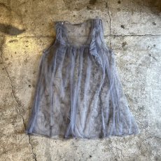 画像2: GREY COLOR POINT FRILL DESIGN TULLE VEST / Ladies M (2)