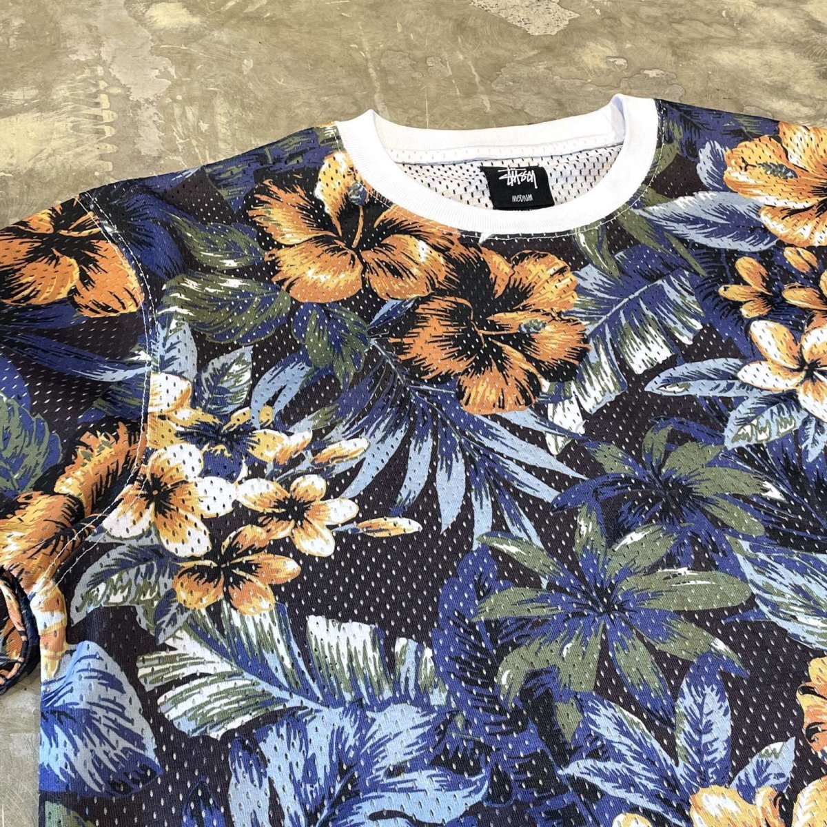 画像3: 【STUSSY】ALL OVER FLORAL GRAPHIC PATTERN MESH S/S TEE / Mens M(L) (3)
