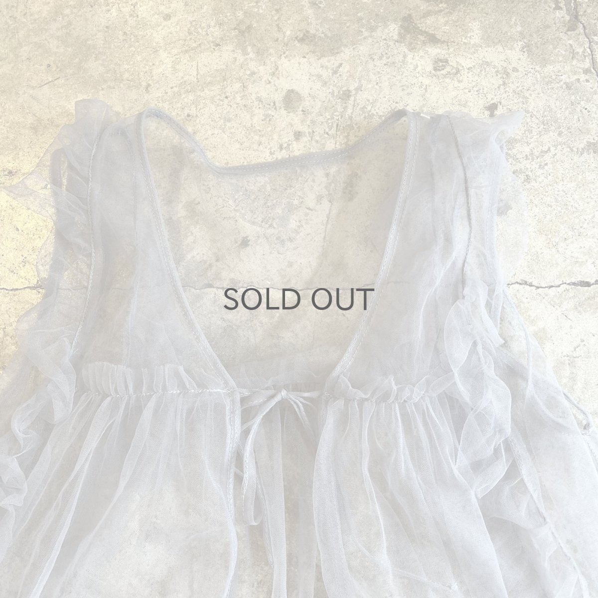 画像6: GREY COLOR POINT FRILL DESIGN TULLE VEST / Ladies M (6)